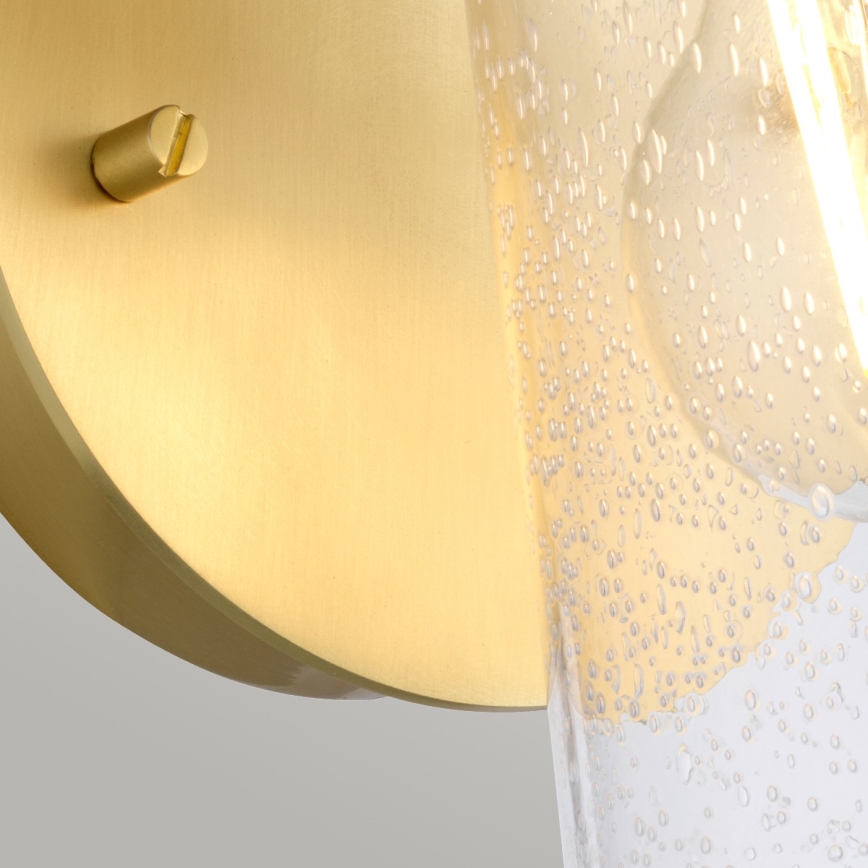 Kichler -  Vägglampa för badrum BRAELYN 1xE27/40W/230V IP44 gyllene