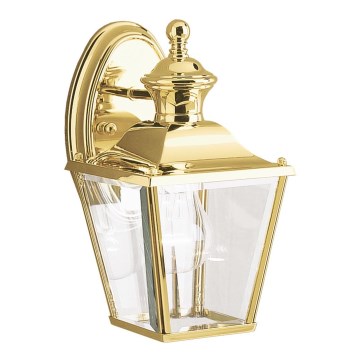 Kichler - Vägglampa för utomhusbruk BAY SHORE 1xE27/60W/230V IP44 gyllene