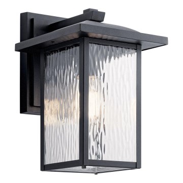 Kichler - Vägglampa för utomhusbruk CAPPANNA 1xE27/60W/230V IP44 svart
