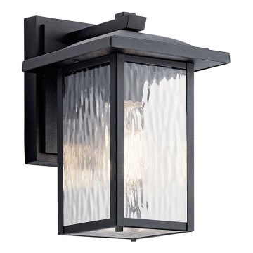 Kichler - Vägglampa för utomhusbruk CAPPANNA 1xE27/60W/230V IP44 svart