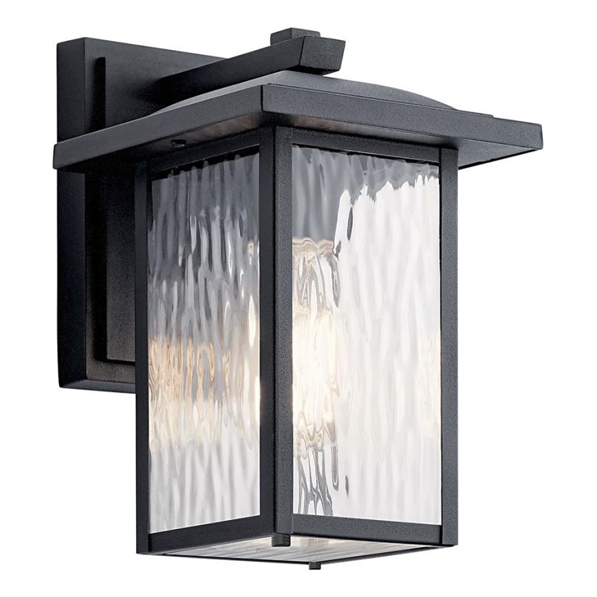 Kichler - Vägglampa för utomhusbruk CAPPANNA 1xE27/60W/230V IP44 svart
