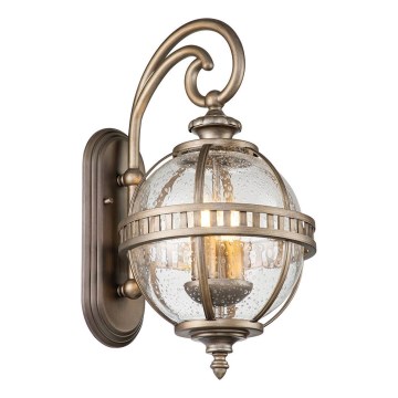 Kichler - Vägglampa för utomhusbruk HALLERON 2xE14/40W/230V IP44