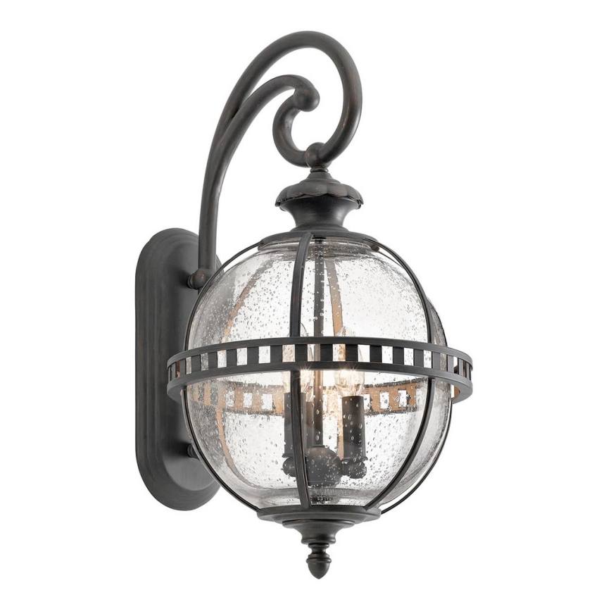 Kichler - Vägglampa för utomhusbruk HALLERON 3xE14/60W/230V IP44