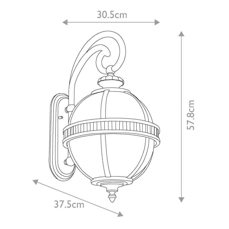 Kichler - Vägglampa för utomhusbruk HALLERON 3xE14/60W/230V IP44