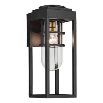 Kichler - Vägglampa för utomhusbruk HONE 1xE27/60W/230V IP44 svart