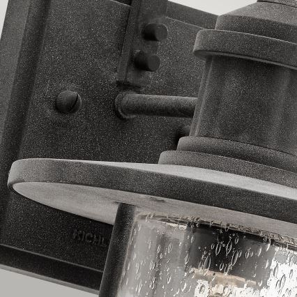 Kichler - Vägglampa för utomhusbruk RIVERWOOD 1xE27/100W/230V IP44 antracit