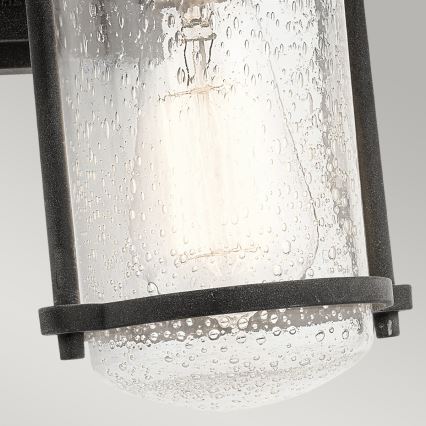 Kichler - Vägglampa för utomhusbruk RIVERWOOD 1xE27/100W/230V IP44 antracit