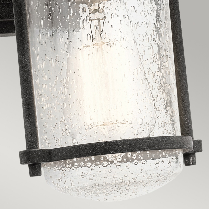 Kichler - Vägglampa för utomhusbruk RIVERWOOD 1xE27/100W/230V IP44 antracit