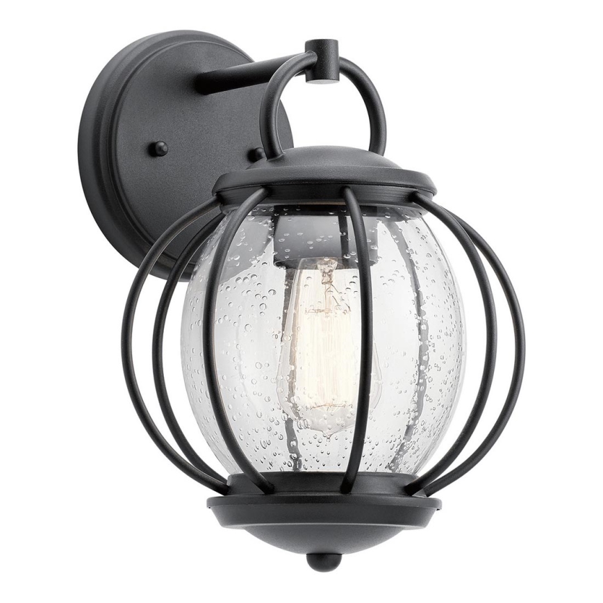 Kichler - Vägglampa för utomhusbruk VANDALIA 1xE27/60W/230V IP44 antracit