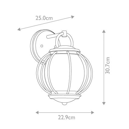 Kichler - Vägglampa för utomhusbruk VANDALIA 1xE27/60W/230V IP44 antracit