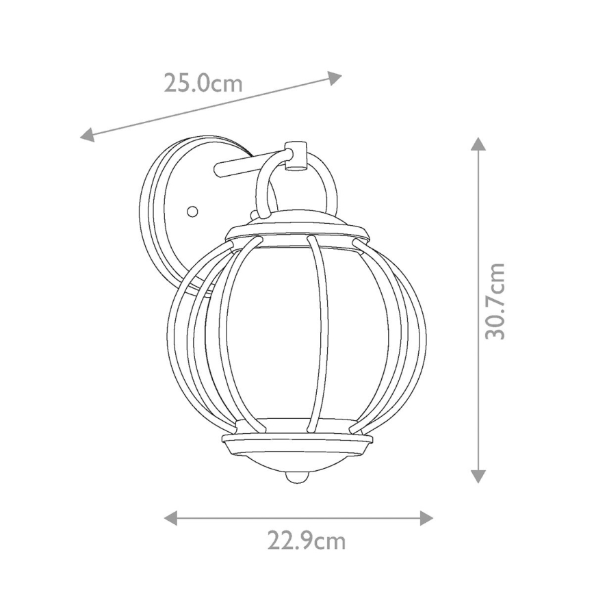 Kichler - Vägglampa för utomhusbruk VANDALIA 1xE27/60W/230V IP44 antracit