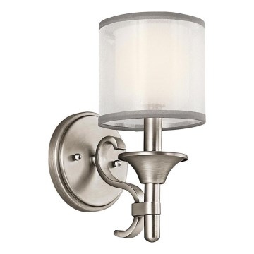 Kichler - Vägglampa LACEY 1xE14/40W/230V mattkrom