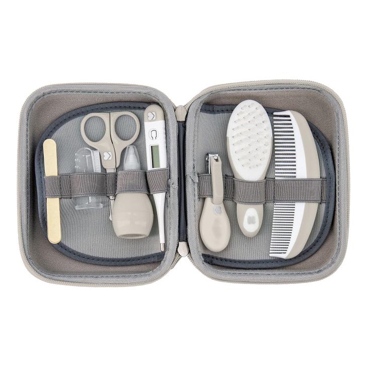 KikkaBoo - Baby care kit 8 delar grå/beige