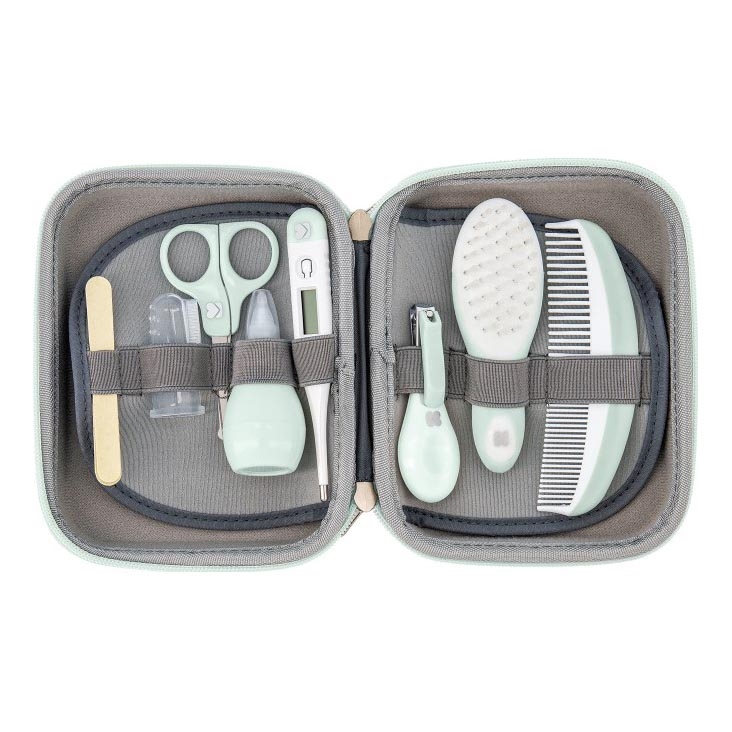 KikkaBoo - Baby care kit 8 delar grå/mint