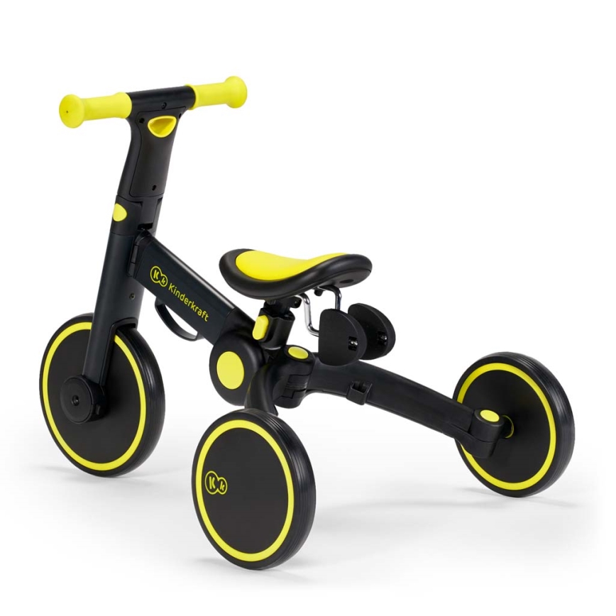 KINDERKRAFT - Barnens tre-i-ett balanscykel 4TRIKE gul/svart
