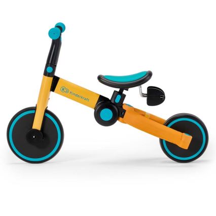 KINDERKRAFT - Barns tre-i-ett balanscykel 4TRIKE gul/turkos