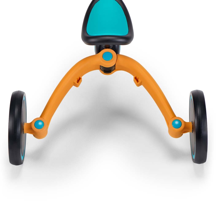 KINDERKRAFT - Barns tre-i-ett balanscykel 4TRIKE gul/turkos