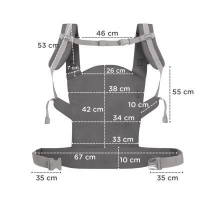 KINDERKRAFT - Baby carrier NINO grå