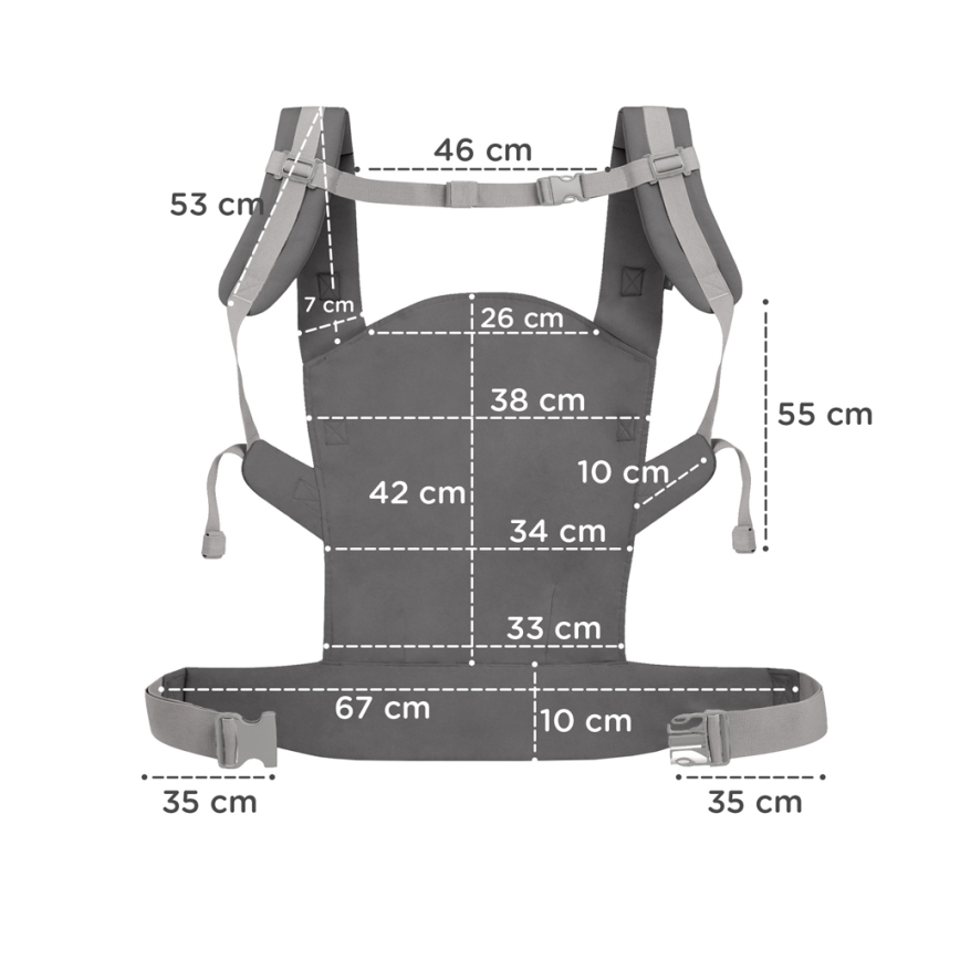 KINDERKRAFT - Baby carrier NINO grå