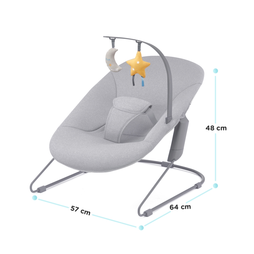 KINDERKRAFT - Baby lounger CALMEE grå