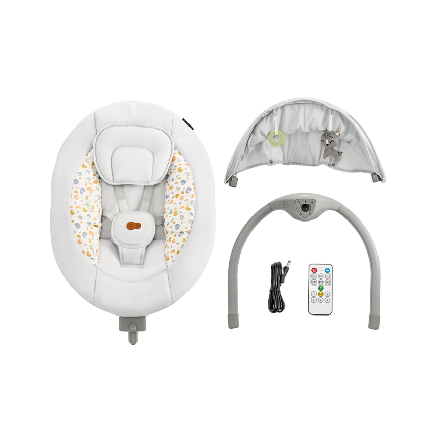 KINDERKRAFT - Babygunga med melodi 2i1 LUMI ljusgrå