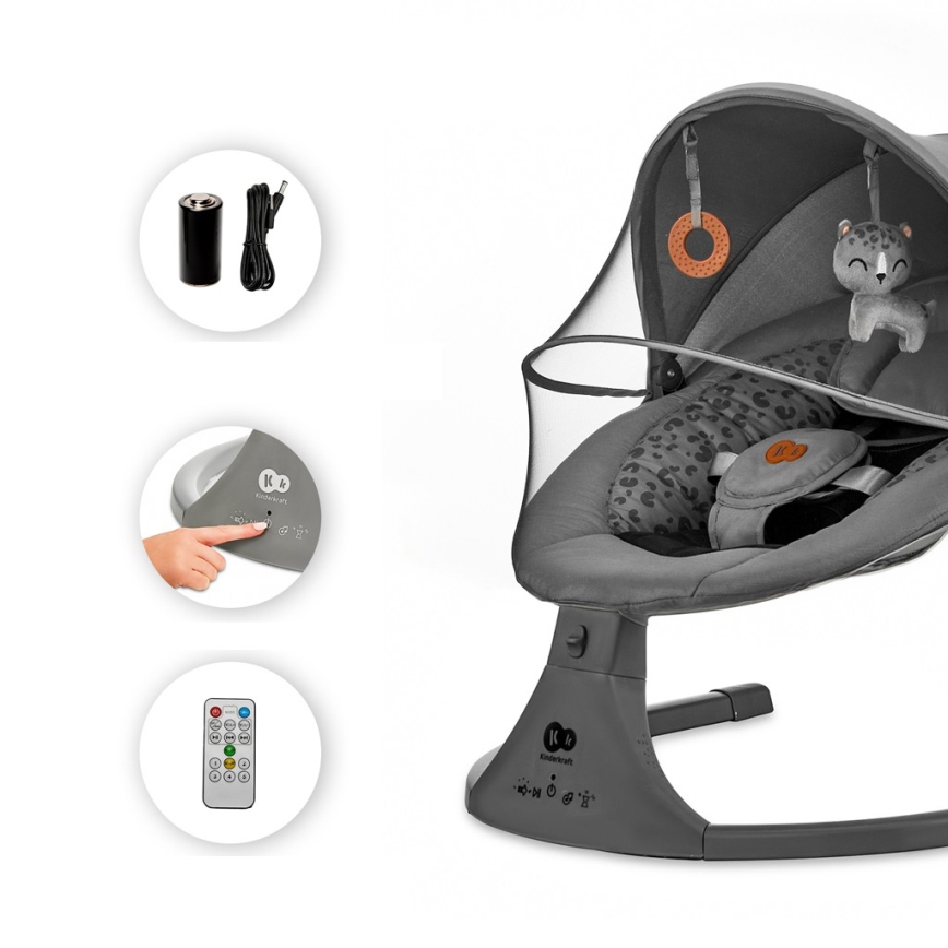 KINDERKRAFT - Babygunga med melodi 2i1 LUMI mörk