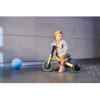 KINDERKRAFT - Balanscykel för barn 3i1 4TRIKE gul/mint