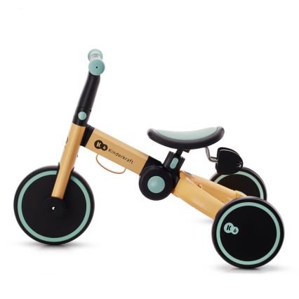 KINDERKRAFT - Balanscykel för barn 3i1 4TRIKE gul/mint