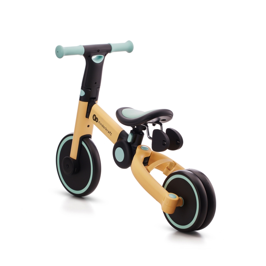 KINDERKRAFT - Balanscykel för barn 3i1 4TRIKE gul/mint