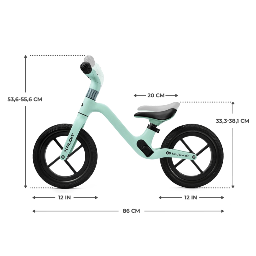 KINDERKRAFT - Balanscykel XPLOIT Turquoise