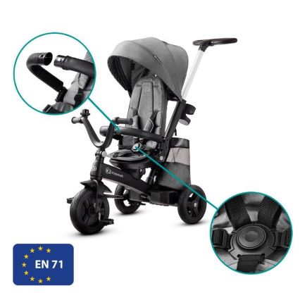 KINDERKRAFT - Barn trehjuling 5v1 EASYTWIST grå/svart