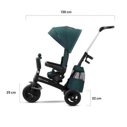 KINDERKRAFT - Barn trehjuling 5v1 EASYTWIST grön/svart