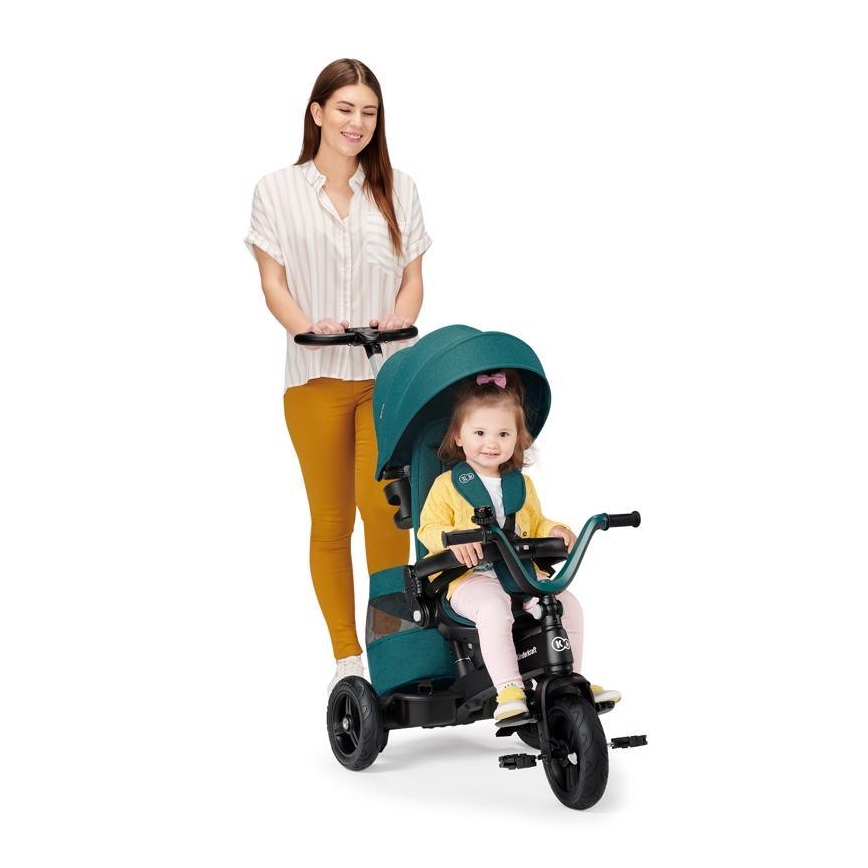 KINDERKRAFT - Barn trehjuling 5v1 EASYTWIST grön/svart
