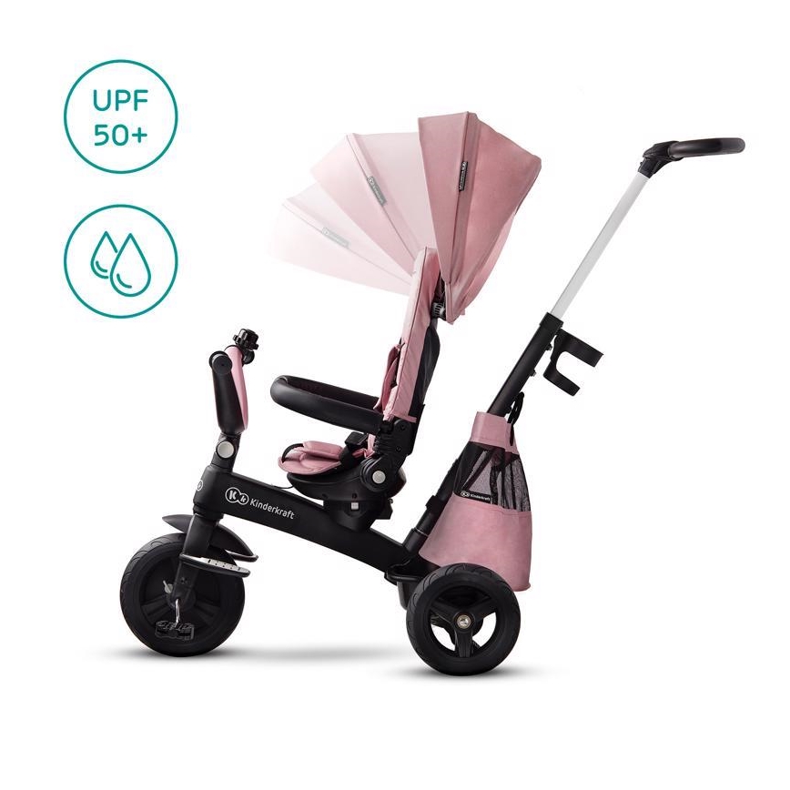 KINDERKRAFT - Barn trehjuling 5v1 EASYTWIST rosa/svart