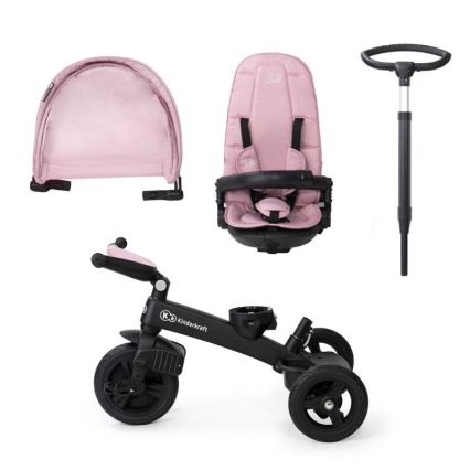 KINDERKRAFT - Barn trehjuling 5v1 EASYTWIST rosa/svart
