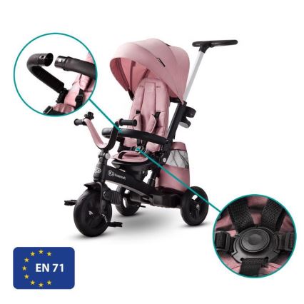 KINDERKRAFT - Barn trehjuling 5v1 EASYTWIST rosa/svart