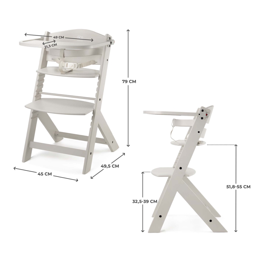 KINDERKRAFT - Barnmatstol ENOCK beige