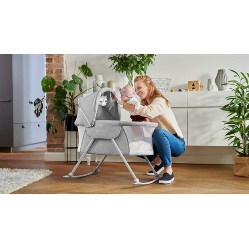 KINDERKRAFT - Barnsäng 3in1 LOVI grå