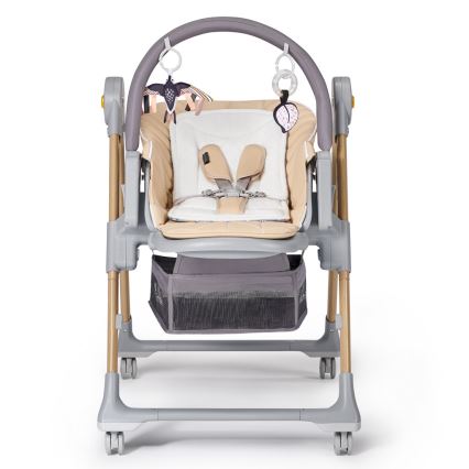 KINDERKRAFT - Barnstol 2i1 LASTREE beige/grå