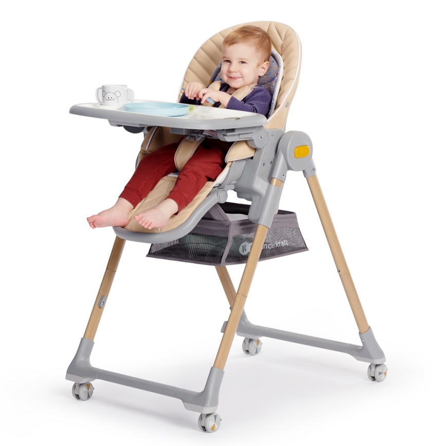 KINDERKRAFT - Barnstol 2i1 LASTREE beige/grå