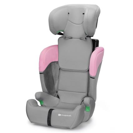 KINDERKRAFT - Bilbarnstol COMFORT UP i-Storlek (76-150 cm) grå/rosa
