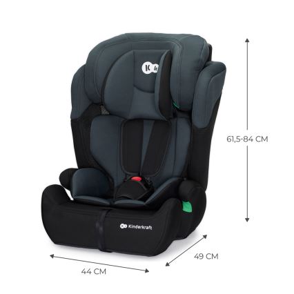 KINDERKRAFT - Bilbarnstol COMFORT UP i-Storlek (76-150 cm) mörk