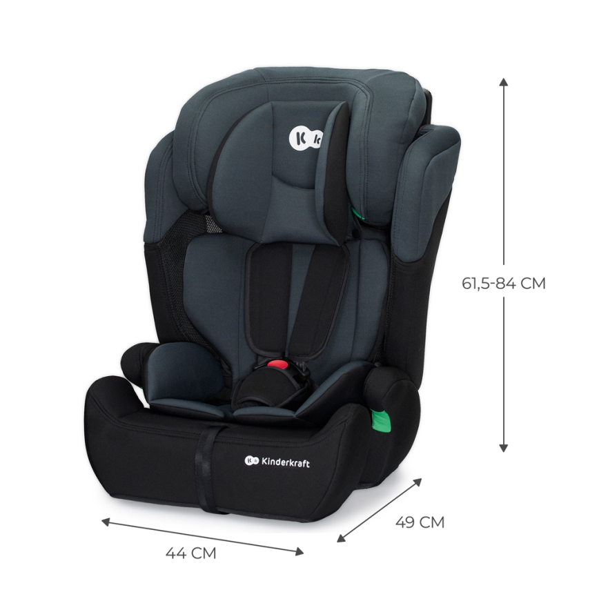 KINDERKRAFT - Bilbarnstol COMFORT UP i-Storlek (76-150 cm) mörk