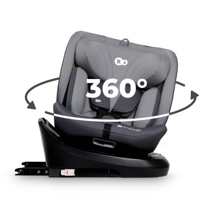 KINDERKRAFT - Bilbarnstol I-GROW i-Storlek (40-150 cm) grå