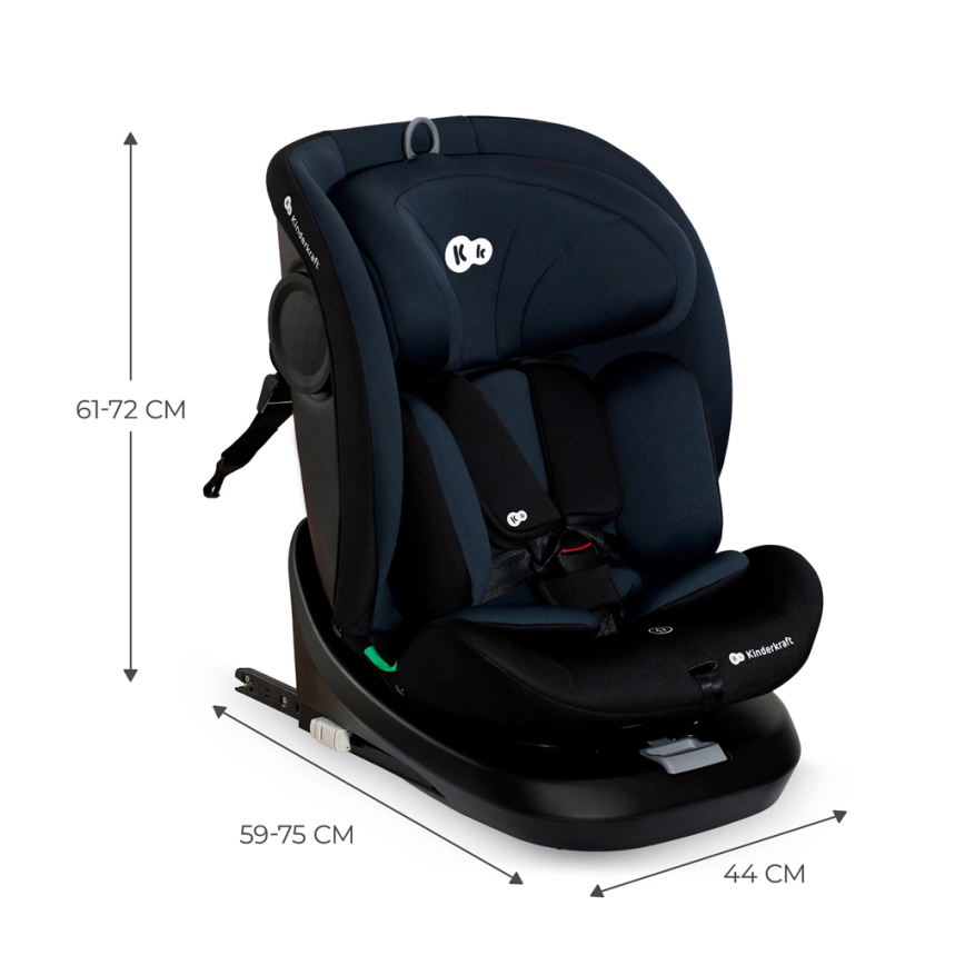 KINDERKRAFT - Bilbarnstol I-GROW i-Storlek (40-150 cm) svart