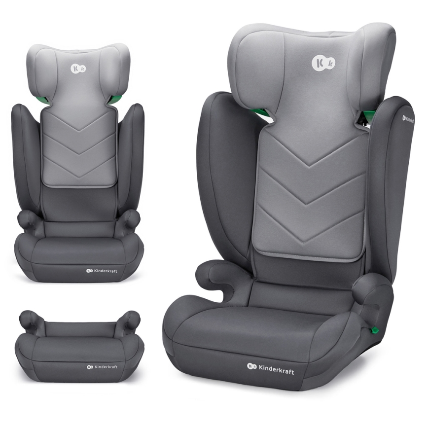 KINDERKRAFT - Bilbarnstol I-SPARK i-Storlek (100-150 cm) grå