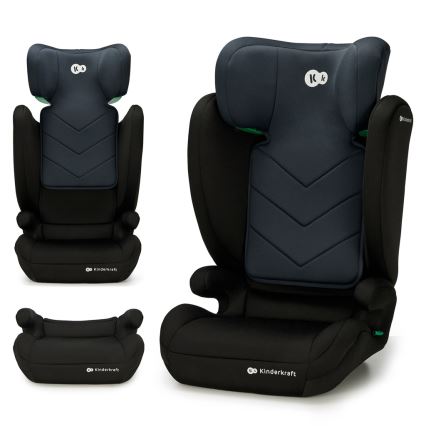 KINDERKRAFT - Bilbarnstol I-SPARK i-Storlek (100-150 cm) svart