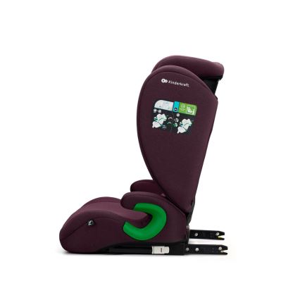 KINDERKRAFT - Bilbarnstol JUNIOR FIX 2 (100-150 cm) Cherry pearl