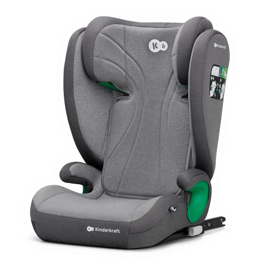 KINDERKRAFT - Bilbarnstol JUNIOR FIX 2 (100-150 cm) Raket grå