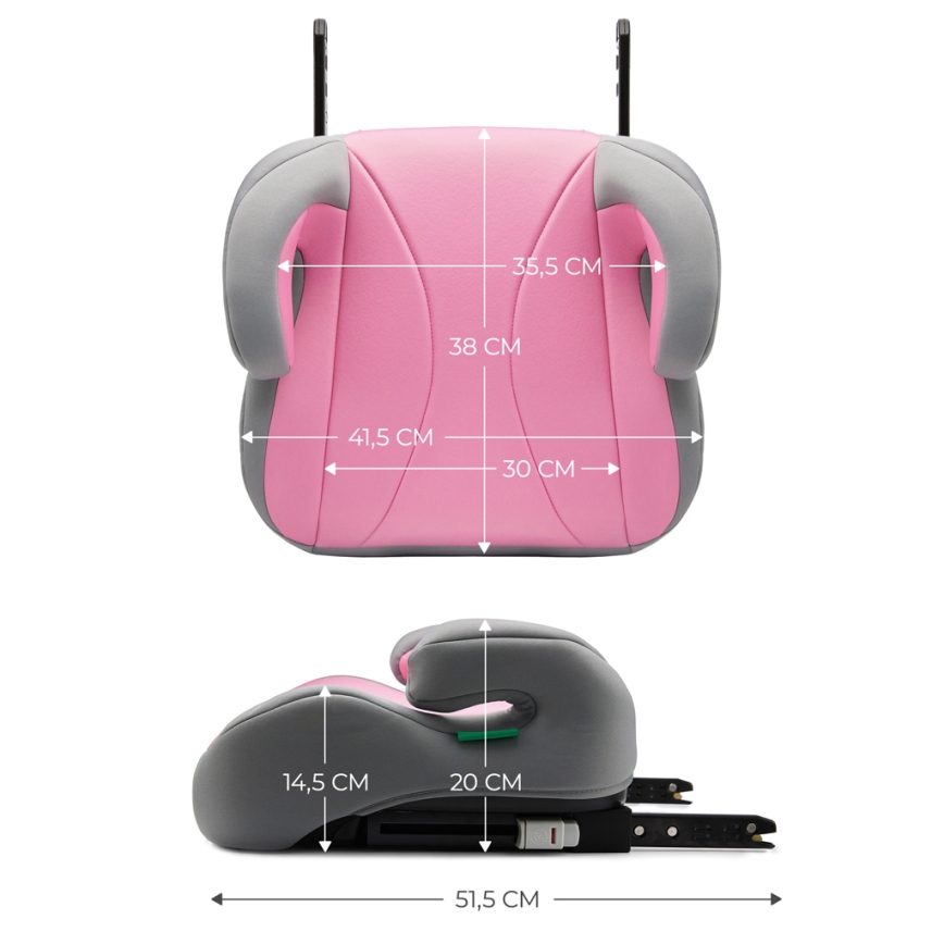 KINDERKRAFT - Bilstol I-BOOST i-Storlek 135-150 cm rosa